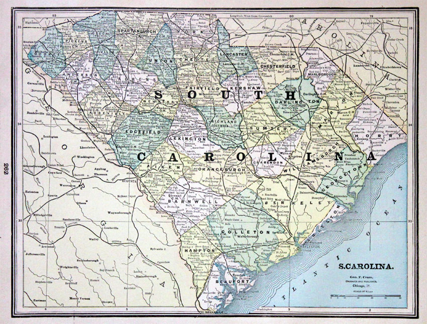 South Carolina State Map